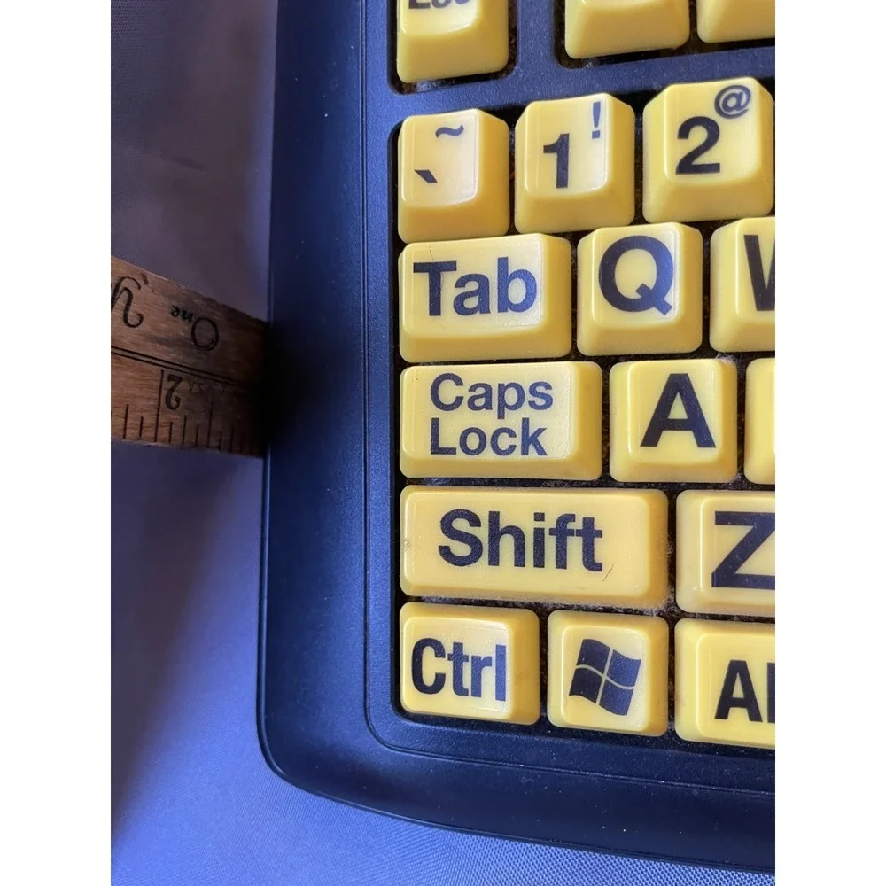 AbleNet Keys-U-See Large Print Multimedia USB Keyboard‎ Wired QWERTY YKB-LP-YUSB